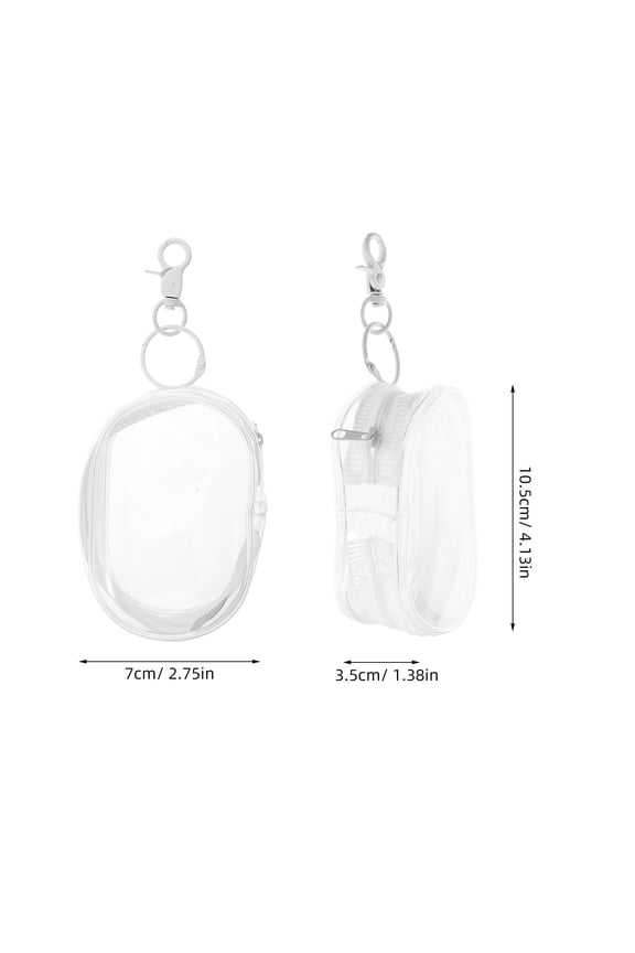 Mini Keychain Pouch for Women, Small Transparent PVC Zipper Purse, Compact and Portable 1 Piece
