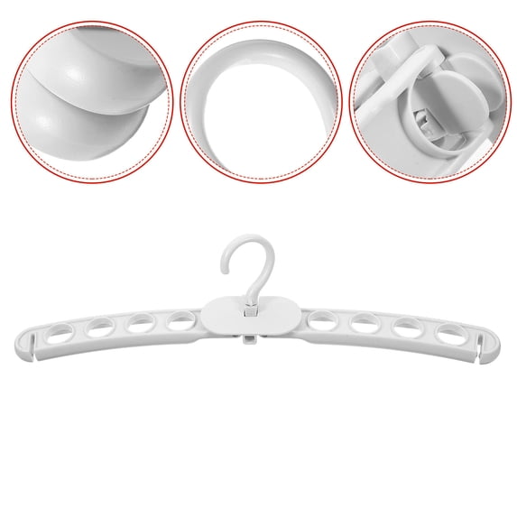 HEANUJJ Collapsible Plastic Clothes Rack Over Door Folding Hanger Grey ...
