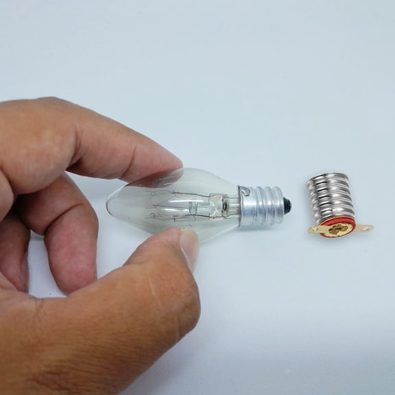 HEANUJJ 20Pcs Small LED Bulb Holder Silver Screw Base for Student Lab Equipment