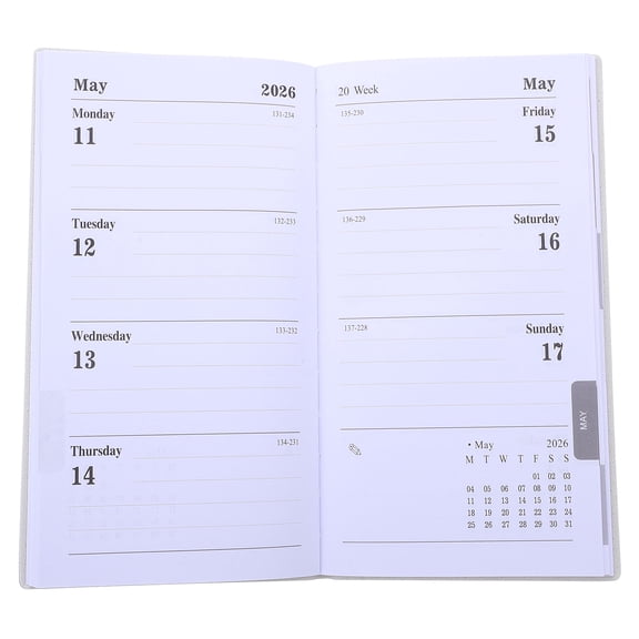 HEANUJJ Portable Travel Planner Notebook with Smooth Faux PU Cover and Ink Resistant Paper