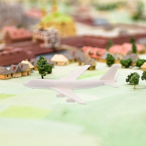 HEANUJJ Model Airplane Plane Figurine White Plastic 1Set City Planning Design