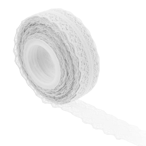 HEANUJJ Cotton Lace Ribbon White for DIY Bridal Dress Trim and Wedding Decorations