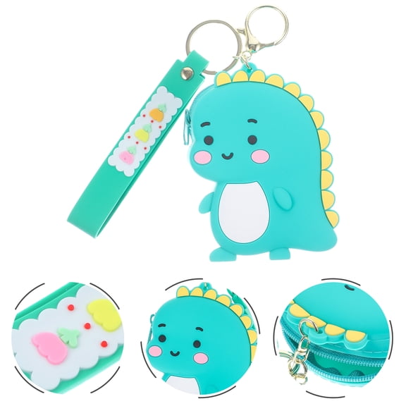 HEANUJJ Silicone Dinosaur Keychain with Storage, Cute and 1 Piece