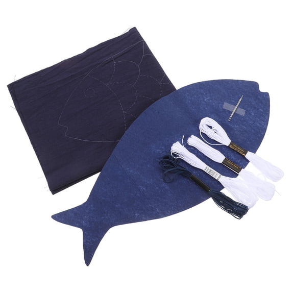 HEANUJJ Dark Embroidery Placemat Kit 1 Set Hand Stitching Craft Activity Relaxing Pattern
