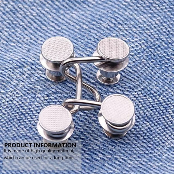 HEANUJJ Daisy Pants Buttons with Metal Buckle for Clothes, Detachable Jeans Fit Button, 5 Sets Included