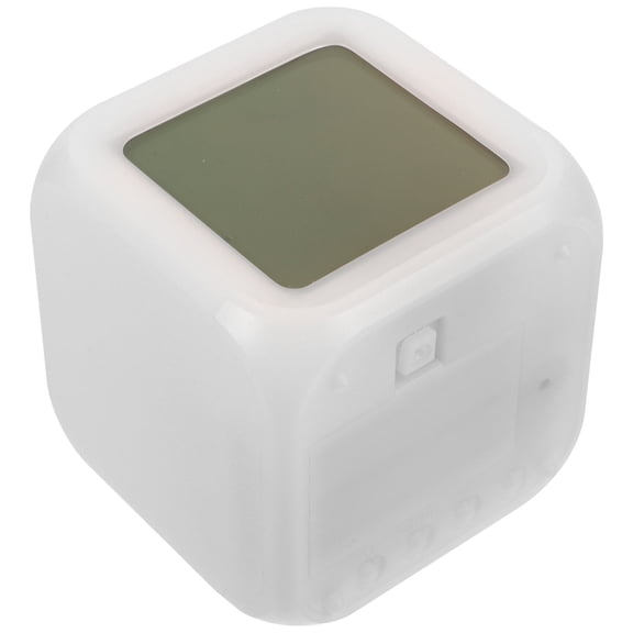 HEANUJJ White LCD Alarm Clock with Touch Light and Four Direction Display for Daily Use