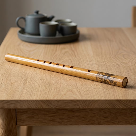 HEANUJJ Yellow Dizi Vertical Flute Traditional Chinese Musical Instrument 1 Piece for Beginners and Professionals