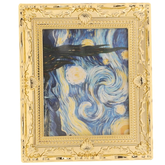 HEANUJJ Mini Dollhouse Accessory Elegant Frame Resin 1Pcs for Home Decor and Artistic Enhancement