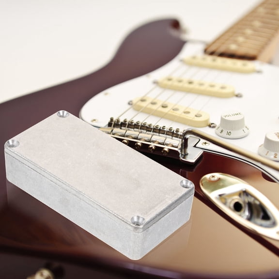 HEANUJJ Durable Aluminum Stomp Box for Guitar Pedal Case with Polished Silver Finish
