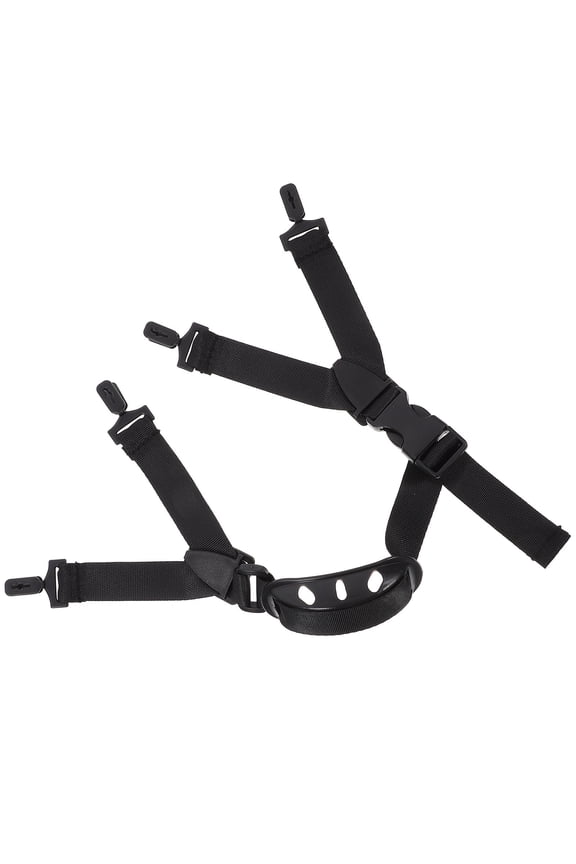 2Pcs Lightweight Black Hard Hat Chin Strap with Elastic Design and Durable Nylon
