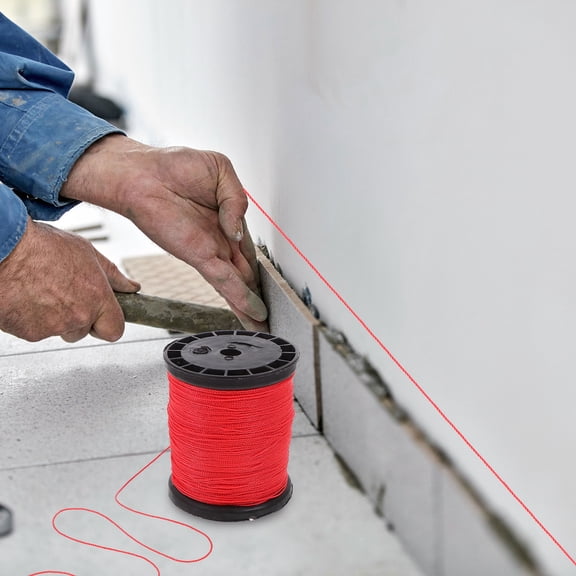 HEANUJJ Heavy Duty Red Nylon Masonry String Line for Construction Use, High Strength, , Wear Resistant, Professional Grade Tool