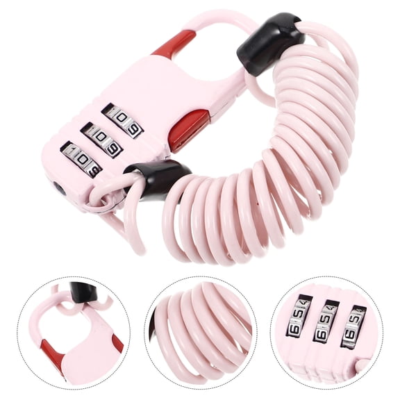 HEANUJJ Anti Theft Bike Lock with Resettable Combination and Steel Cable for Motorcycle Security