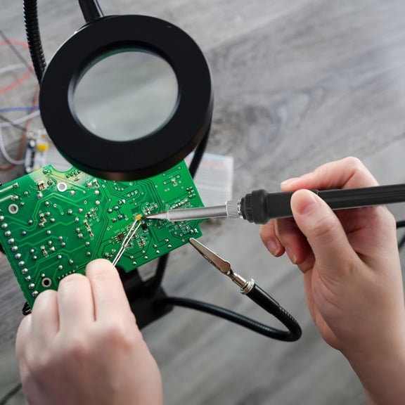 HEANUJJ Electric Soldering Iron Kit with Rapid Heating Metal Core and Temperature Control