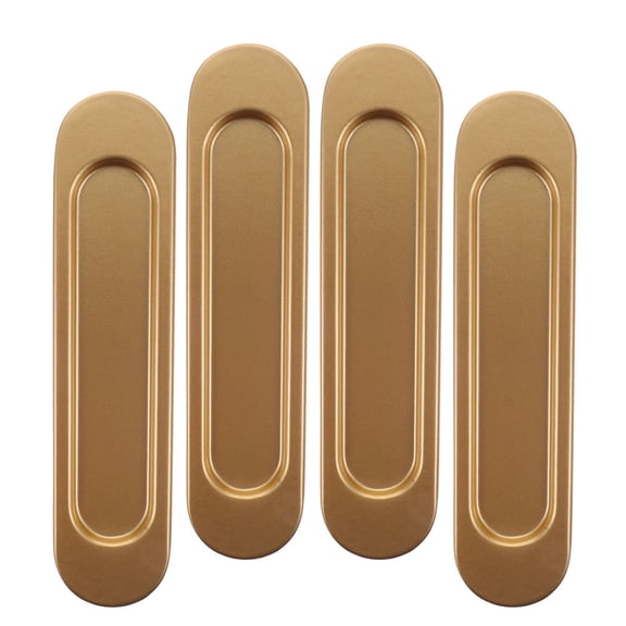 HEANUJJ 4Pcs Aluminum Alloy Adhesive Sliding Door Handle for Shower Cabinet Closet Golden