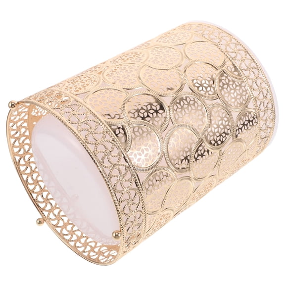 HEANUJJ Golden Metal Wastepaper Basket Stylish Wrought Iron Trash Can for Bathroom Bedroom Kitchen