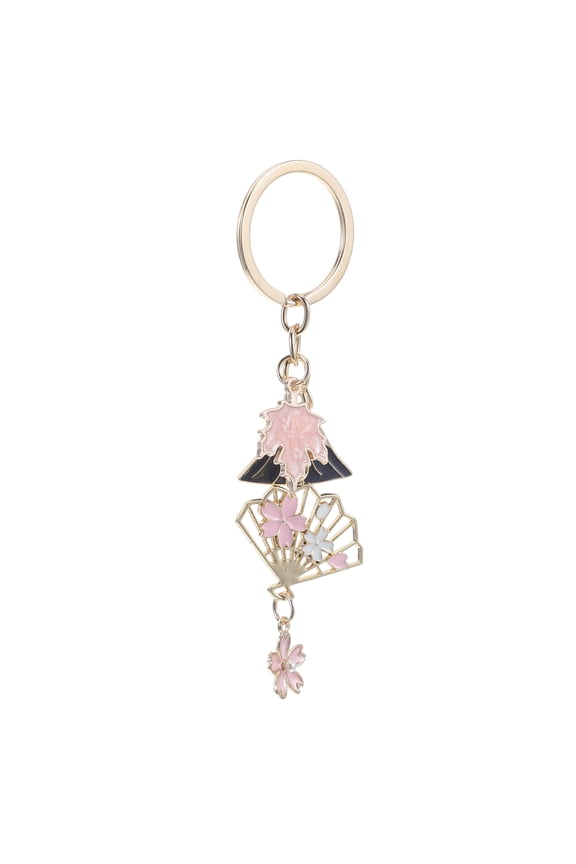 Cherry Keychains Pink Zinc Alloy 1Pcs