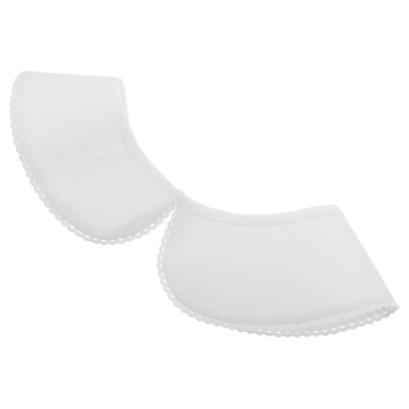HEANUJJ White Detachable False Collar Cotton Fabric with Lace Detail for Autumn Winter