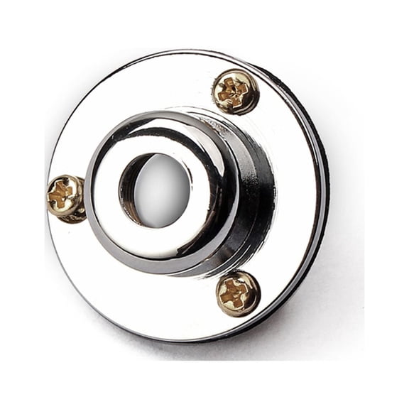 HEANUJJ Endpin Jack Guitar Plated Silver Finish with External Screw Mount and Strap Button Feature