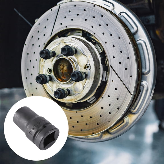 HEANUJJ Engine Use Harmonic Balancer Impact Socket Black Chromium Steel with Hexagonal Design