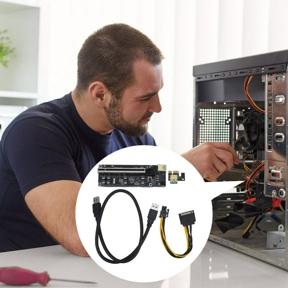 HEANUJJ External GPU for Laptop Graphics Card Adapter Enhance Performance for Home Use Black PVC Aluminum 0.2 inches