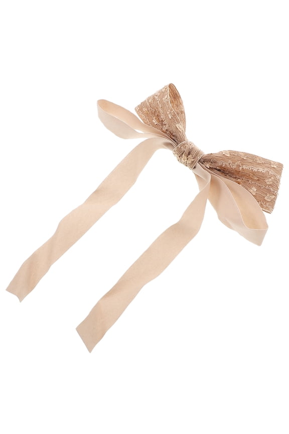 Fabric Hair Bow Clip 1Set in Coffee Beige Black for Headdress Accessory