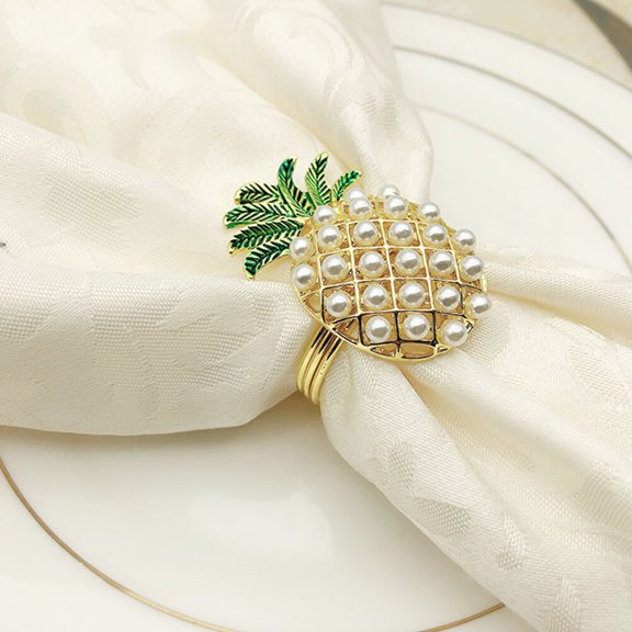 HEANUJJ Set of 4 Tropical Wedding Napkin , Alloy Material, Elegant Table Decor for Special Events