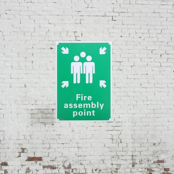 HEANUJJ Fire Exit Sign Board White 1Pack 0.03in Thick