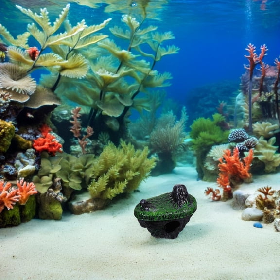 HEANUJJ Floating Aquarium Rockery Plastic Landscape Stone Realistic Fish Decoration