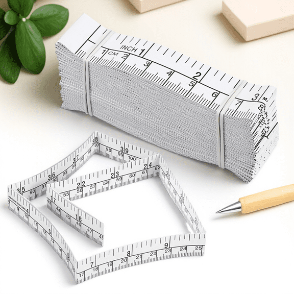 HEANUJJ 25Pcs Wound Measurement Ruler Paper Tape Disposable with Precise Markings for Medical and Craft Use