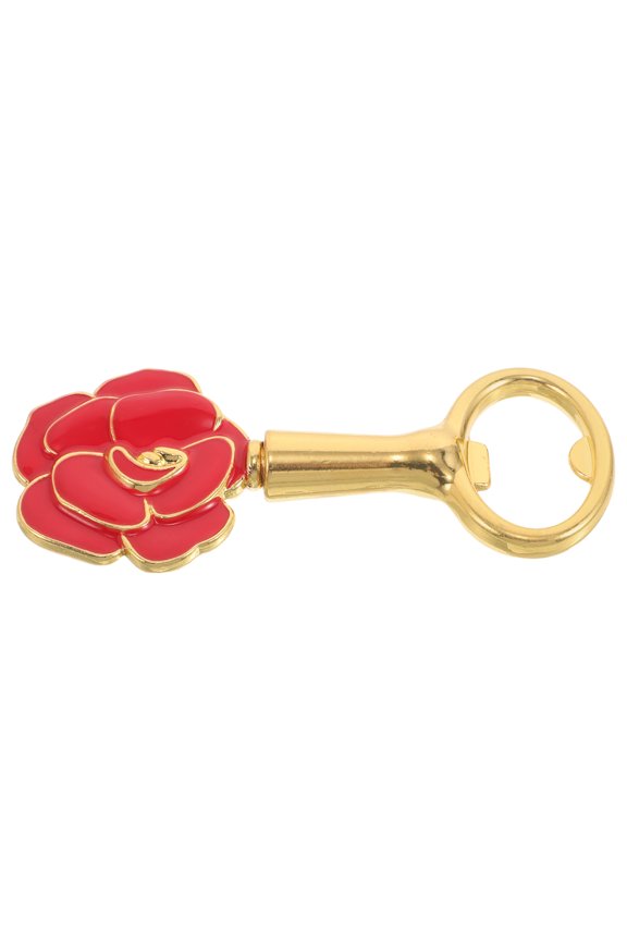 Flower Soda Beer Opener Zinc Alloy Bottle Cap Opening Keychain For Parties 1Pack