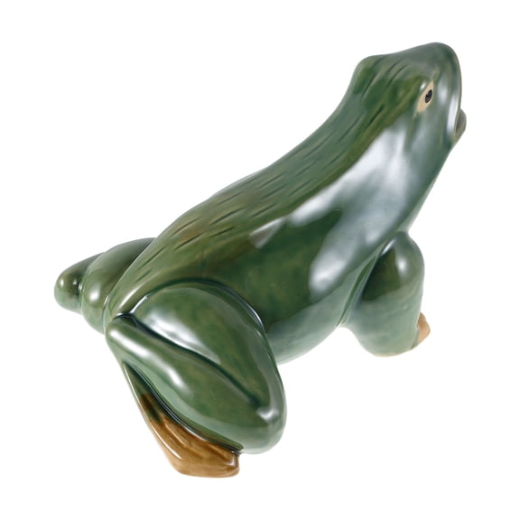 HEANUJJ Garden Frog Figurine in Ceramic with Realistic Look and Easy Installation