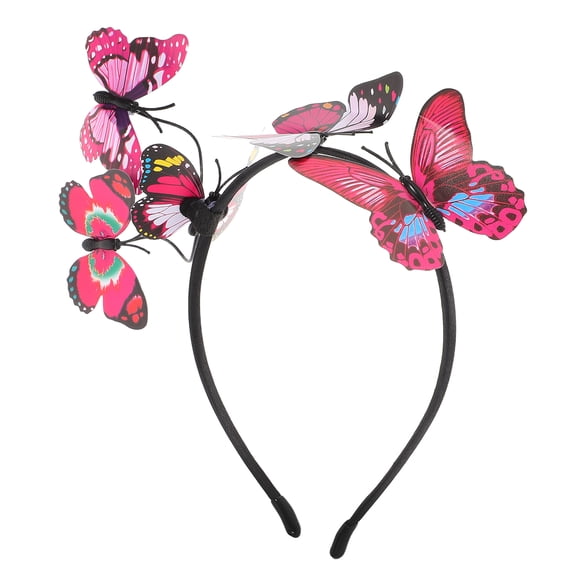HEANUJJ Glitter Butterfly Headband Elegant Design 1Pcs Metal Plastic Photo Prop For Women