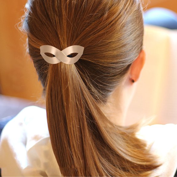 HEANUJJ Elegant Golden Metal Hair Tie - High Ponytail Effect, Versatile Use