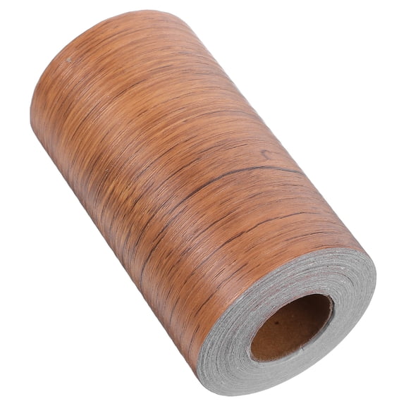 HEANUJJ Light Brown Wood Grain PVC Tape for Bathroom Mirror and Furniture Borders