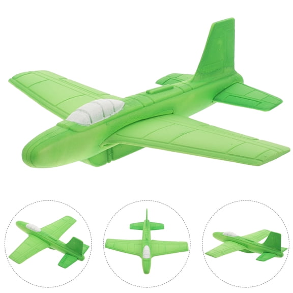 HEANUJJ Green EVA Hand Launch Glider Plane Toy, Lightweight Throwing Airplane for Outdoor Fun