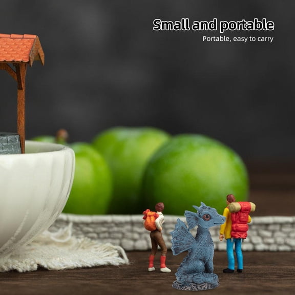 HEANUJJ Dragon Figurine Table Decorative Resin Grey 1Pcs