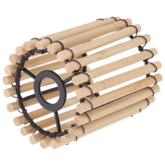 HEANUJJ Barrel Lamp Shades Iron Multi 1Pcs Traditional Bamboo Craftsmanship