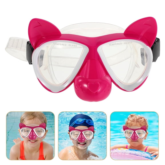 HEANUJJ Silicone Swim Mask with Nose Covers and Ear Design for Pool Use