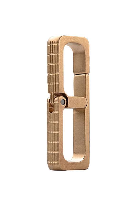 Brass Key for Belt with Convenient Easy Open Close and Secure Positioning Slot