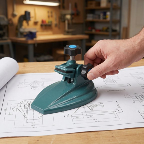 HEANUJJ Heavy Duty Metal Micrometer Holder with Adjustable Base and Non Slip Pads for Precise Measurement