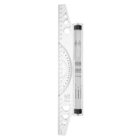 HEANUJJ High Accuracy White Parallel Ruler for Drawing Lines Circles and Angles with Clear Markings