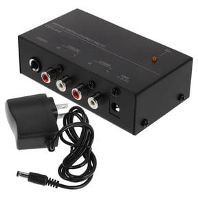 HEANUJJ Black Home Audio Phono Preamplifier for Vinyl Record Players, Sound Amplifier Compatible with Turntables
