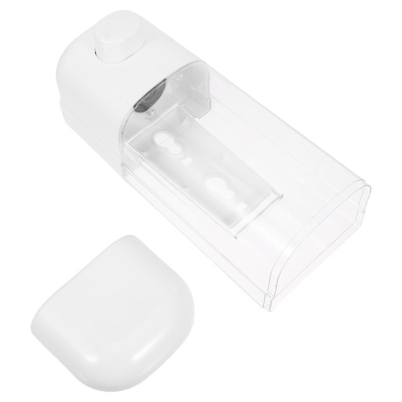 HEANUJJ Home Soap Liquid Box Wall Mounted Hand Press Soap Dispenser White Plastic for Bathroom
