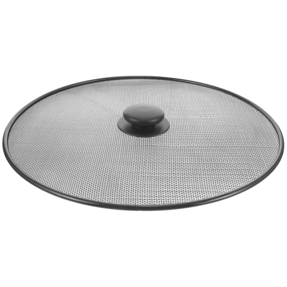 HEANUJJ Home Use Frying Pan Splatter Guard Stainless Steel Oil Splash Screen Black
