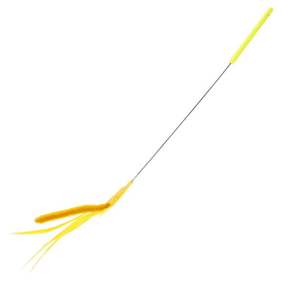 HEANUJJ Self Amusing Cat Teaser Stick with Polyester and Steel for Healthy Cat Exercise