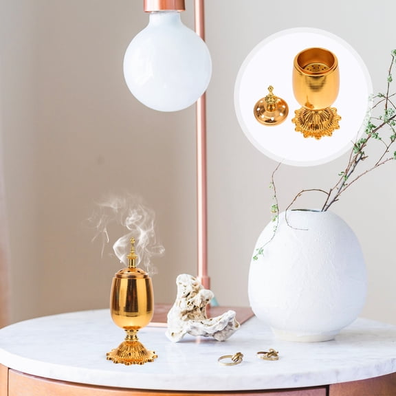 HEANUJJ Golden Incense Tower Holder for Aromatherapy, Home Fragrance, Relaxation, and Desktop Decoration