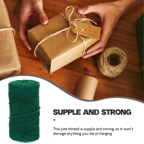 HEANUJJ Heavy Duty Green Jute Twine for Crafts and Garden Use with Fine Detailed Design