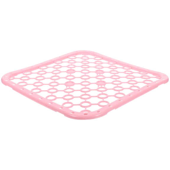 HEANUJJ Kitchen Sink Mat Pink Silicone Heat Resistant Sink Divider Protector for Dishes