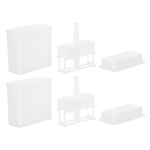 HEANUJJ Microscope Slide Staining 2Pcs White Plastic Containers for Labs