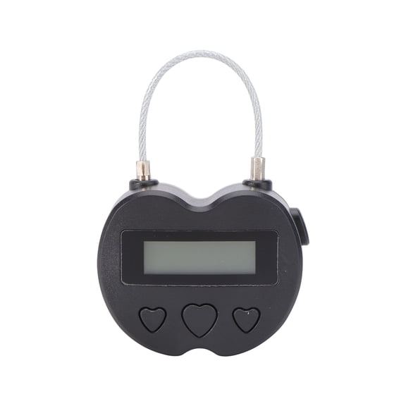 HEANUJJ 1Pc Black Electronic Lock with LCD Timer and USB Charging for Practical Use